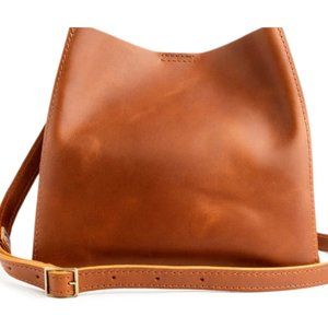 Portland Leather Butterfly Bucket Bag, Honey Brown